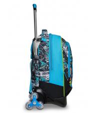 SJGANG GANG ANIMALI FLIP 3D SJ Abnehmbarer Trolley-Rucksack mit Dreifachrollen Schwarz - Rucks&auml;cke mit Trolleyfunktion - 5