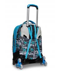 SJGANG GANG ANIMALI FLIP 3D SJ Abnehmbarer Trolley-Rucksack mit Dreifachrollen Schwarz - Rucks&auml;cke mit Trolleyfunktion - 6