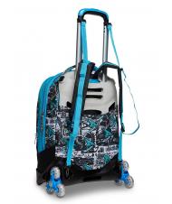 SJGANG GANG ANIMALI FLIP 3D SJ Abnehmbarer Trolley-Rucksack mit Dreifachrollen Schwarz - Rucks&auml;cke mit Trolleyfunktion - 7