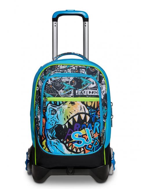 GANG ANIMALI FLIP 3D SJ Abnehmbarer Trolley-Rucksack mit Dreifachrollen Schwarz - Rucks&auml;cke mit Trolleyfunktion