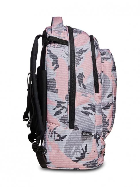 NEW PLUG FANTASY Trolley-Rucksack mit abnehmbarem Trolley Camou-Logo rosa - Rucks&auml;cke mit Trolleyfunktion