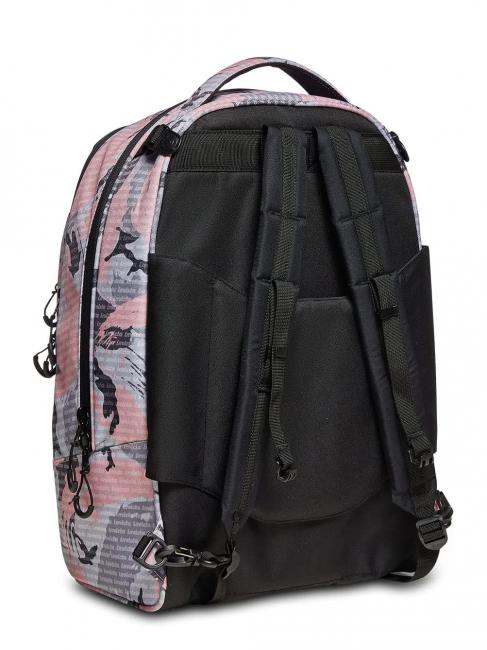 NEW PLUG FANTASY Trolley-Rucksack mit abnehmbarem Trolley Camou-Logo rosa - Rucks&auml;cke mit Trolleyfunktion