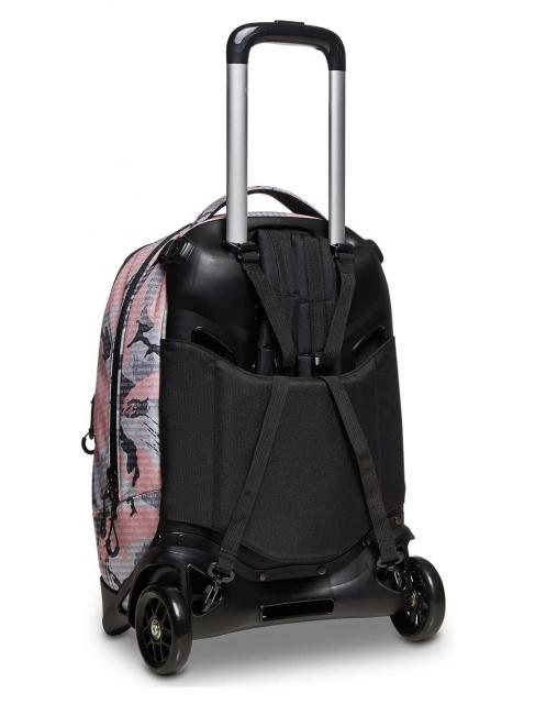 NEW PLUG FANTASY Trolley-Rucksack mit abnehmbarem Trolley Camou-Logo rosa - Rucks&auml;cke mit Trolleyfunktion