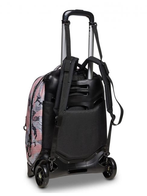 NEW PLUG FANTASY Trolley-Rucksack mit abnehmbarem Trolley Camou-Logo rosa - Rucks&auml;cke mit Trolleyfunktion