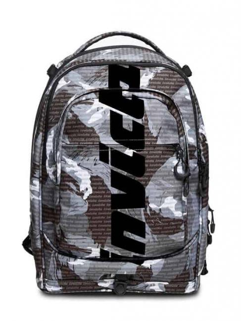 NEW PLUG FANTASY Trolley-Rucksack mit abnehmbarem Trolley Camou-Logo schwarz - Rucks&auml;cke mit Trolleyfunktion
