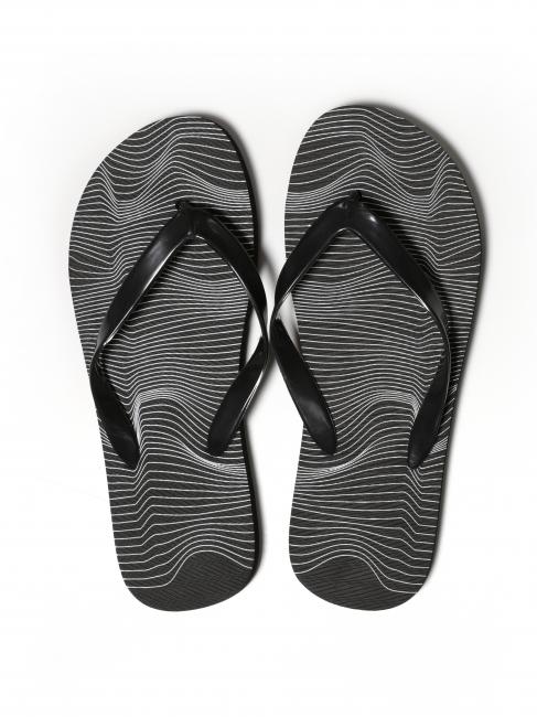 SANDY Flip-Flop-Hausschuh Schwarz-Weiss - Herrenschuhe