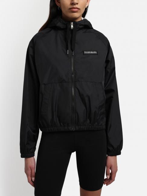 A-MORGEX W Kway-Jacke mit Kapuze schwarz 041 - Damenjacken