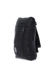 PIQUADRO AKRON Umh&auml;ngetasche aus Leder Schwarz - PC-Rucks&auml;cke - 2
