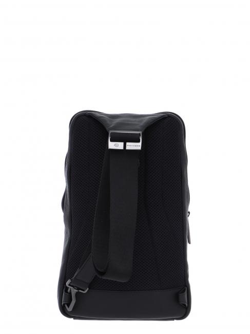 AKRON Umh&auml;ngetasche aus Leder Schwarz - PC-Rucks&auml;cke