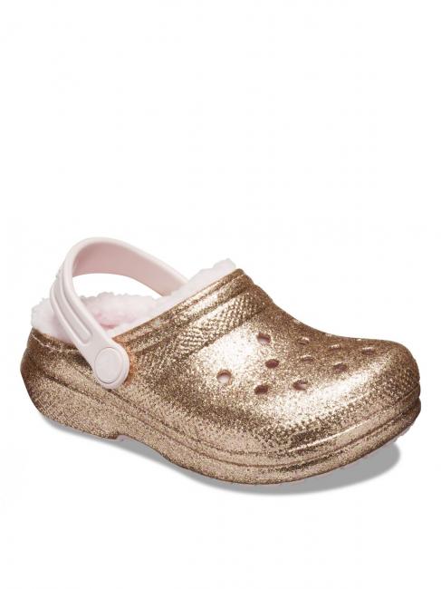 CLASSIC LINED GLITTER KIDS Gepolsterter Sabot gold / kaum rosa - Kinderschuhe