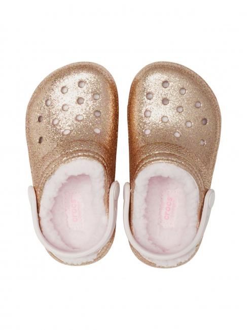 CLASSIC LINED GLITTER KIDS Gepolsterter Sabot gold / kaum rosa - Kinderschuhe