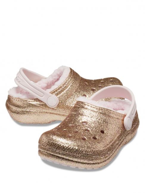 CLASSIC LINED GLITTER KIDS Gepolsterter Sabot gold / kaum rosa - Kinderschuhe