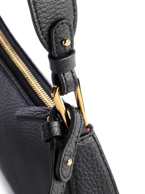 MERVEILLE Schultertasche aus strukturiertem Leder Schwarz - Damentaschen