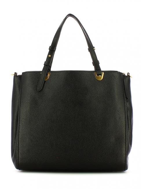 LEA Schultertasche aus strukturiertem Leder Schwarz - Damentaschen