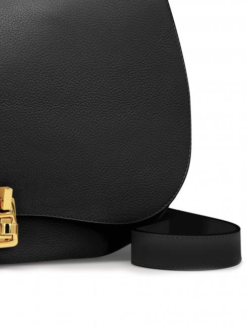 MAGIE L Umh&auml;ngetasche aus Leder mit Schultergurt Schwarz - Damentaschen