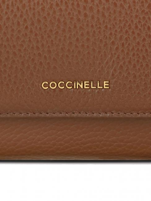 METALLIC SOFT Bifold-Brieftasche aus geh&auml;mmertem Leder BRULE - Brieftaschen Damen