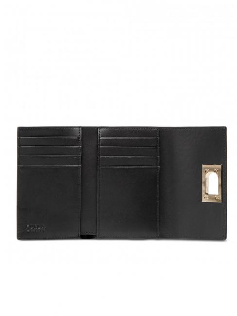 1927 Kompakte Brieftasche aus Ares-Leder Schwarz - Brieftaschen Damen