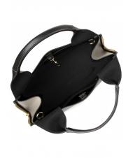 FURLA GILDA Einkaufstasche aus Roma- und St eracle-Kalbsleder schwarz + marmor c - Damentaschen - 7