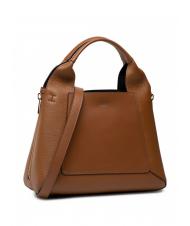FURLA GILDA Einkaufstasche aus Roma- und St eracle-Kalbsleder cognac / schwarz - Damentaschen - 2