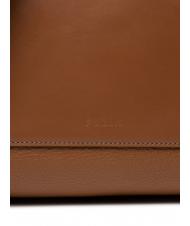 FURLA GILDA Einkaufstasche aus Roma- und St eracle-Kalbsleder cognac / schwarz - Damentaschen - 6