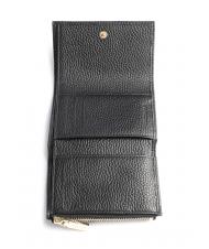COCCINELLE METALLIC SOFT Kleine Geldb&ouml;rse aus strukturiertem Leder Schwarz - Brieftaschen Damen - 2