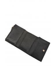 COCCINELLE METALLIC SOFT Kleine Geldb&ouml;rse aus strukturiertem Leder Schwarz - Brieftaschen Damen - 4