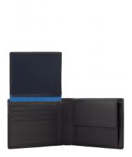 PIQUADRO URBAN Geldbörse mit Überschlag, aus Leder schwarz grigiongr - Brieftaschen Herren - 3