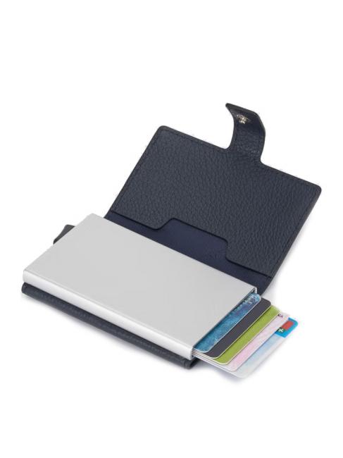 MODUS RESTYLG Kreditkartenetui aus Leder Blau - Brieftaschen Herren