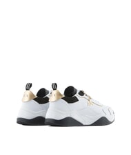 ARMANI EXCHANGE Sneaker running in Haut Turnschuhe opt.wei&szlig; + schwarz + gold - Damenschuhe - 3
