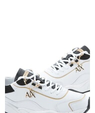ARMANI EXCHANGE Sneaker running in Haut Turnschuhe opt.wei&szlig; + schwarz + gold - Damenschuhe - 4