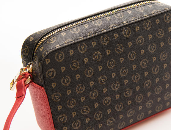 Heritage Classic Mini-Schultertasche schwarzer Lack - Damentaschen