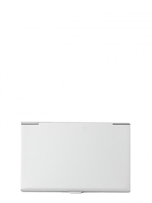 Porta Biglietti da Visita In Leder und Aluminium Schwarz - Brieftaschen Herren