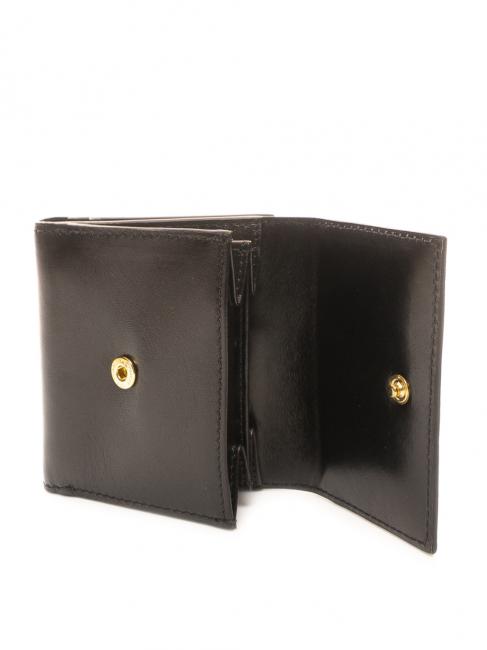 LEDA Ledergeldb&ouml;rse Schwarzes Gold - Brieftaschen Damen