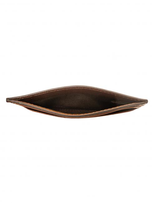 LEDA Kartenetui aus Leder BRAUN - Brieftaschen Damen