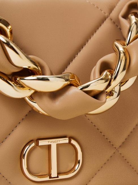 CHERIE Handtasche, mit Schultergurt helles Holz - Damentaschen
