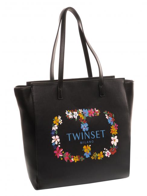 LOGO OVAL T FLOREALE Einkaufstasche schwarz / ovale T-Blume - Damentaschen