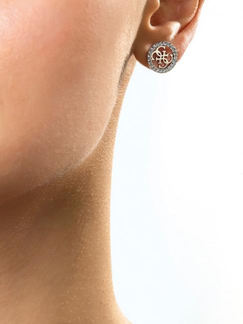 PAVE 4G LOGO STUDS Ohrringe SILBER - Ohrringe
