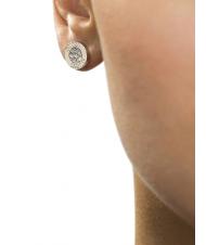 GUESS BUTTON LOGO AND CRYSTAL STUDS Ohrringe SILBER - Ohrringe - 2