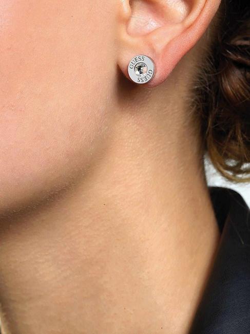 CLEAR CRYSTAL AND LOGO STUDS Ohrringe SILBER - Ohrringe