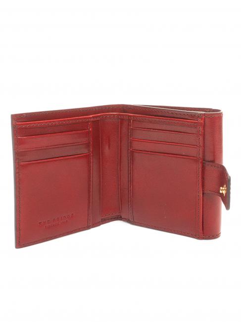 LEDA Ledergeldb&ouml;rse Chianti / Bordeaux / Gold - Brieftaschen Damen