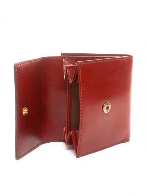 LEDA Ledergeldb&ouml;rse Chianti / Bordeaux / Gold - Brieftaschen Damen
