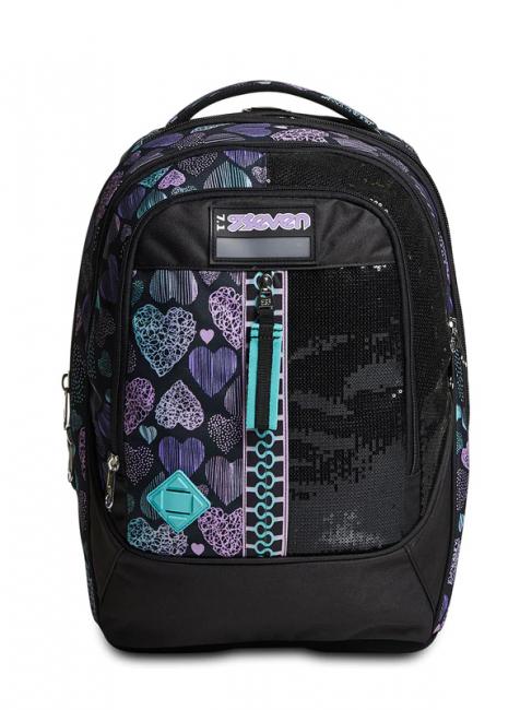 7.1 TYRE Patchyheart Girl Abnehmbarer Trolley-Rucksack Schwarz - Rucks&auml;cke mit Trolleyfunktion