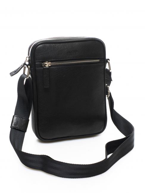 B&uuml;rste in Haut Ledertasche Schwarz - Umh&auml;ngetaschen Herren