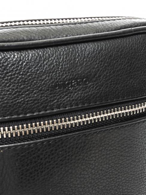 B&uuml;rste in Haut Ledertasche Schwarz - Umh&auml;ngetaschen Herren