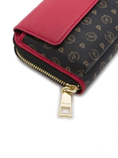 HERITAGE Gro&szlig;e Brieftasche mit Tasche schwarzer Lack - Brieftaschen Damen