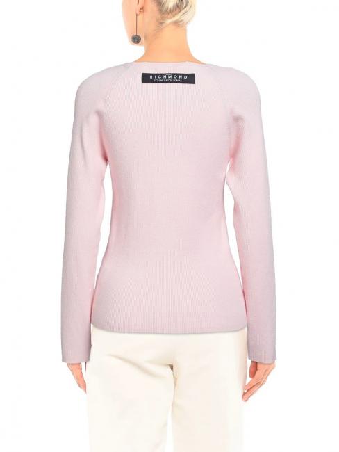 KHALED Pullover mit Kn&ouml;pfen rosa - Damenpullover