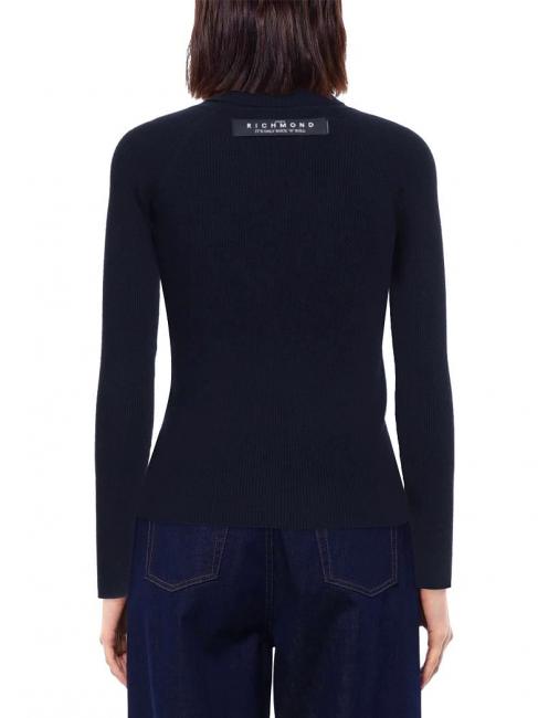 DESTINYS Rollkragenpullover mit Kn&ouml;pfen blau - Damenpullover
