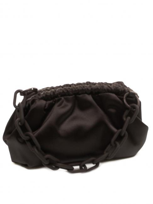 THALIA FRAME Kleine Clutch aus Satin SCHWARZ - Damentaschen