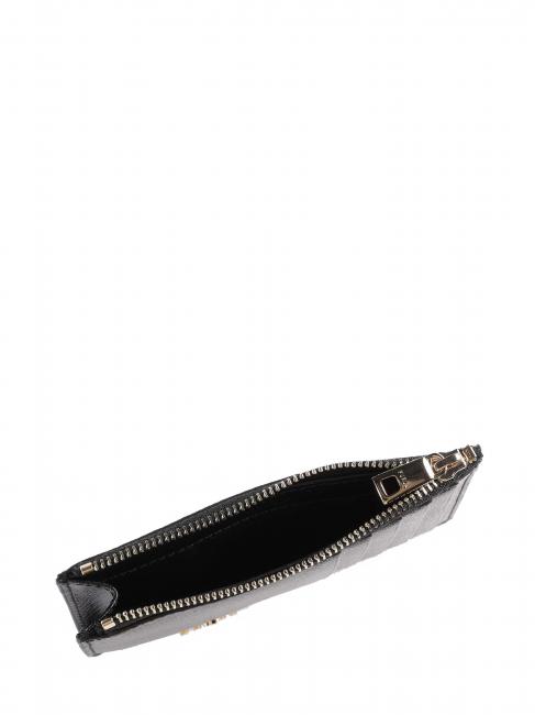 CAMELIA Flache Brieftasche aus Leder Schwarz - Brieftaschen Damen