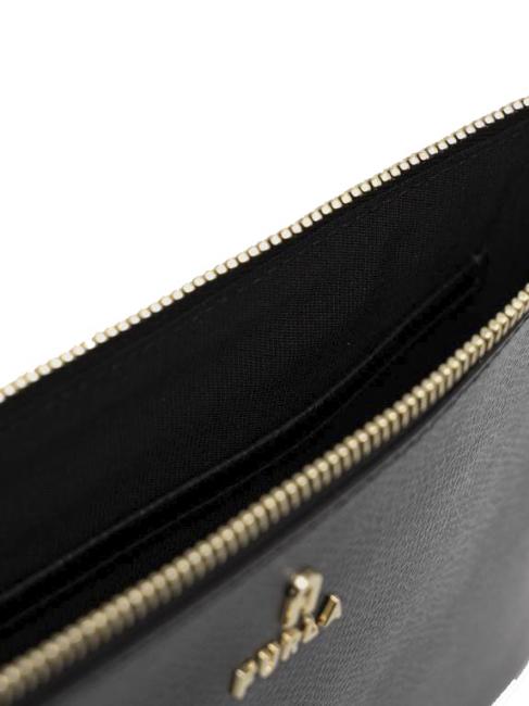 CAMELIA Clutch aus Leder Schwarz - Damentaschen